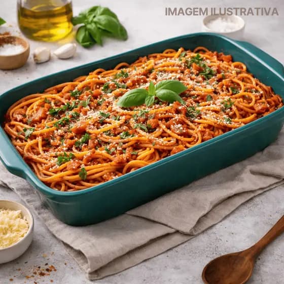 Travessa Retangular Refratária Grande para Receitas de Forno Macarronada Lasanha