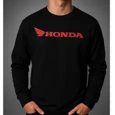 Moletom Honda Masculino Estampa Logo Vermelho– Unissex Inverno Blusão Casual