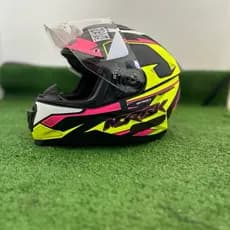 Capacete Norisk Speedmax Pro Moto Fechado Verde Rosa Fosco