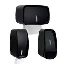 Kit Saboneteira 800ml + Dispenser Toalheiro + Dispenser Higiênico Cai-Cai - Invoq Preto - Premisse
