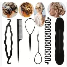 Kit Acessório para Cabelo Penteado Coque Trança Agulha Mágica