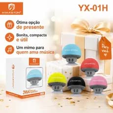 Mini Caixa de Som Bluetooth H'MASTON YX-01H 3W Portátil Recarregável 6 Cores