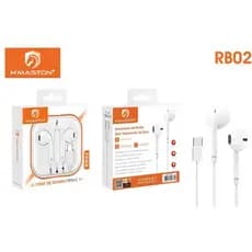 H'maston  Fone De Ouvido Estéreo C Mic Para iPhone Conecta Direta Ios TYPE-C/Lightning/P2