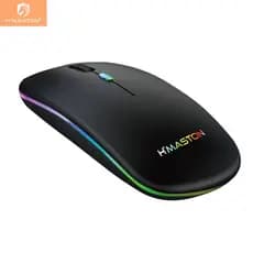 H'maston E-1300PRO Mouse Sem Fio Rgb Recarregável Wireless Led Ergonômico