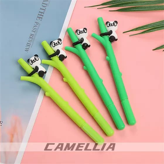 Kit de 4/8/12 Peças Caneta Gel com Design de Panda de Bambu caneta de ponta fina caneta escolar