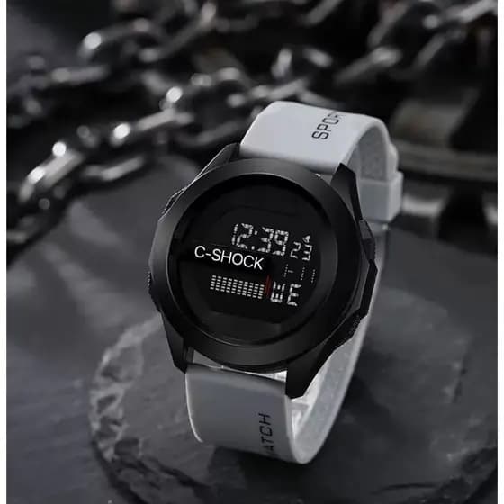 Relógio Digital Masculino com Iluminação A Prova de Água Esporte Natação Bike