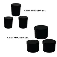 Kit 50 Caixas Redondas com Tampa – 30 de 3,5L + 20 de 2,5L Cores Variadas Festa Decoração