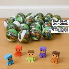 Kit 10 a 50 Cápsulas Minecraft Mini Surpresas Colecionáveis