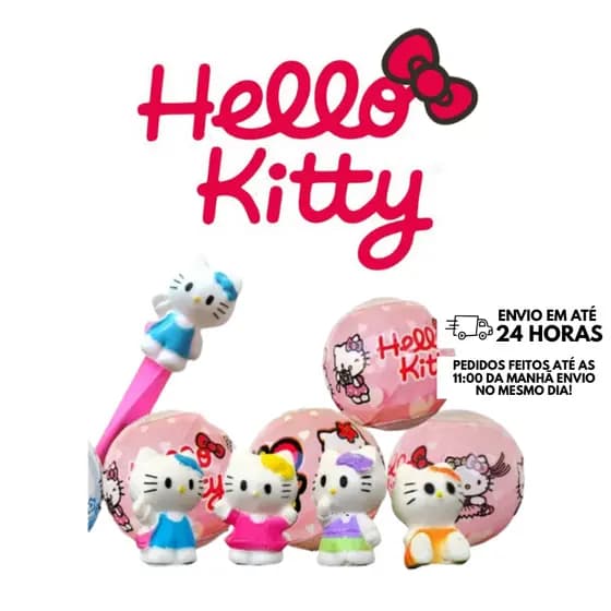 Brinquedo Hello Kitty Cápsulas Presente Aniversário Criança