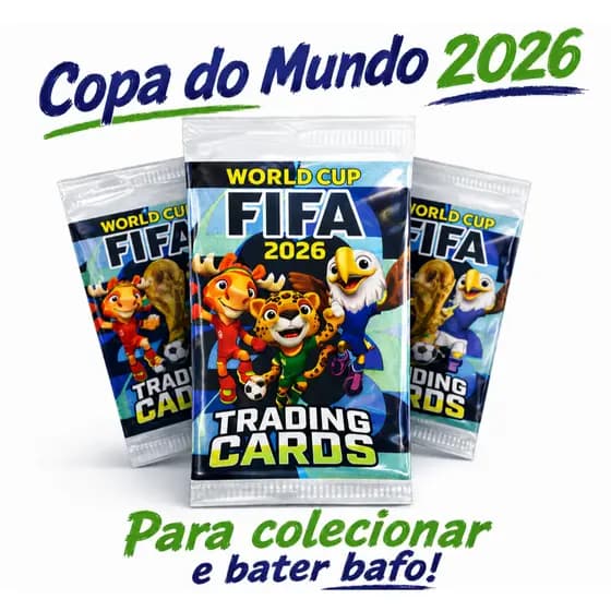 Cards Copa do Mundo FIFA 2026 Pacotes Fechados OL Cartas Surpresa Festa Infantil Kids