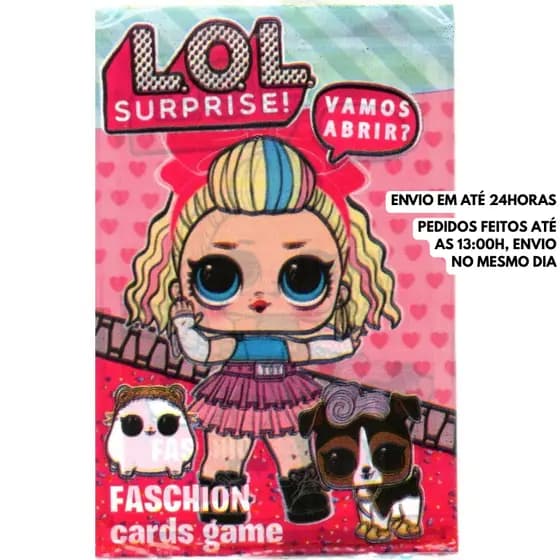 Cards LOL Pacotes Fechados OL Cartas Surpresa Festa Infantil Kids