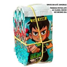 Cards Ben10 Pacotes Fechados OL Cartas Surpresa Festa Infantil Kids