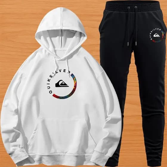 Conjunto Moletom Unissex Adulto  Canguru e Calça Personalizada Estampa QS COLORIDO