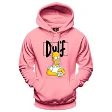 Moletom Estampado Os Simpsons Homer Berr Duff Estilo Canguru Com Capuz