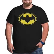 Camiseta Batman Plus Size Camisa Tamanho Grande G1 G2 G3 Estampada 100% Algodão Pronta Entrega