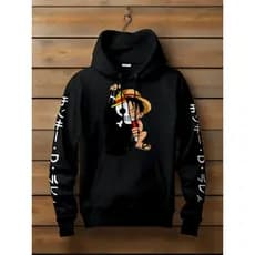 Moletom Canguru Monkey D Luffy One Piece Cartoon Anime