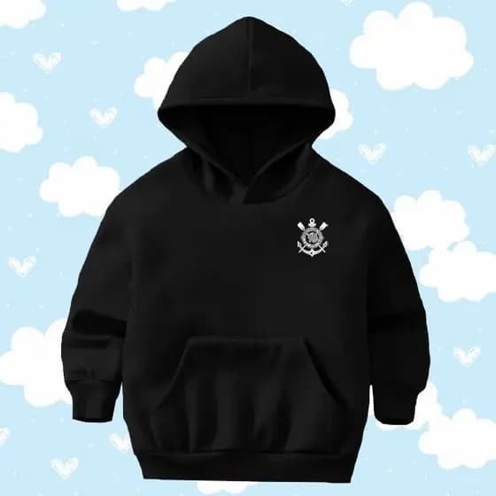 MOLETOM  INFANTIL CASACO BLUSA DE FRIO CANGURU CORINTHIANS PAULISTA TIMÃO MASCULINO FEMININO UNISEXX