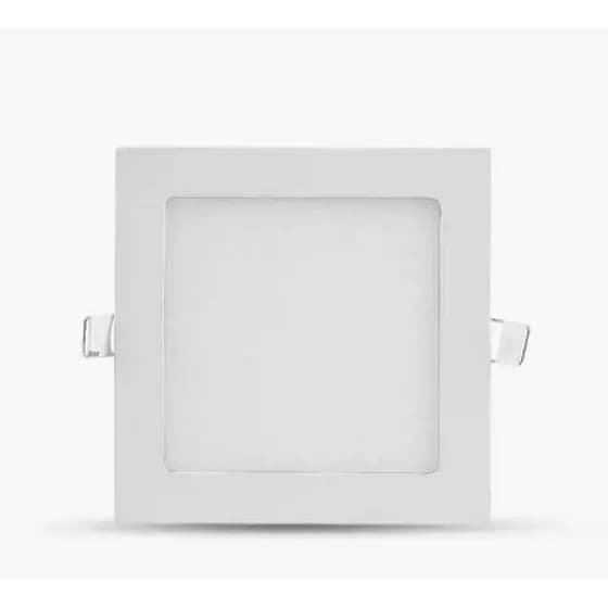 KIT 2 Luminária Painel Plafon Led 18W Quadrado embutir Branco Frio 6500K/4000K/3000K  22 cm x 22 cm Led  bivolt