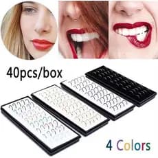 40 Piercing De Nariz Nostril Aço Com Pedra De Strass reto silicone Kit Luxo Unissex Masculino femino Fashion Top