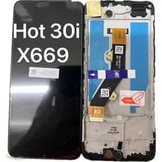Tela Lcd Display Touch Para Infinix Hot 30i X669 X669C Hot30i NFC X669D Original Com Aro Pronto Entrega