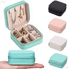 Mini Porta Joias Portátil Viagem Armazenamento de Brinco Colar Bijuteria Organizadorliligirl