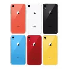 TAMPA TRASEIRA IPHONE XR VIDRO VARIAS CORES PRETO, BRANCO, LARANJA, VERMELHO, AZUL E AMARELO)
