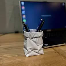 Porta Caneta Impressão 3D Papel Amassado Porta Pincel Porta Treco -Multiuso - ENVIO IMEDIATO