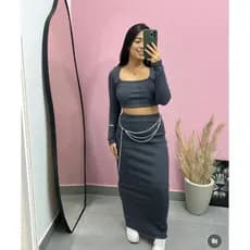 Conjunto Manine tecido Anarruga feminino Conforto e Estilo M,G e GG
