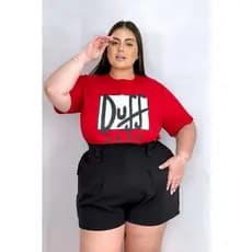 Camisa T-shirt Cerveja Duff Beer Simpson T-shirt Feminina - Envio imediato
