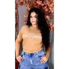 Blusa Feminina T-Shirt Alongada estampada 100% Algodão linda