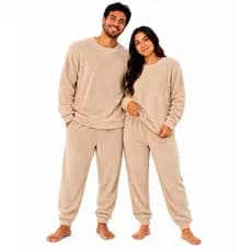 Pijama Adulto Fleece Estampado Unissex Inverno Quentinho