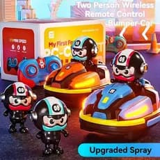 Brinquedos De Controle Remoto Novo 2.4 g Pára-Choques Carro Duelo spray Música Corrida Menino Crazyracing Kartrider