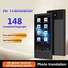 Dispositivo Tradutor De Idiomas Portátil 148 Em Tempo Real Gravação Tradução 4G WIFI AI Máquina De Inteligente