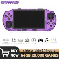 SF3000 Retro Console De Jogos 64G De Vídeo Portátil 20000 + 4.5 Polegada Ips Hd Tela Usb Recarregável Jogador