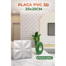 Kit 30/50/60/90/100 Placas PVC 3D Com Dupla Face Revestimento Para Sala Quarto Cozinha