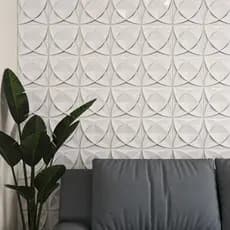 Kit 10 á 120 Placas PVC 3D Revestimento De Parede Decorativa 25x25cm Para Sala Quarto Cozinha