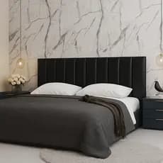 Kit 15 á 20 Cabeceiras de Cama Casal Box em L Courino Placas Estofada 45x20cm - Envio Imediato