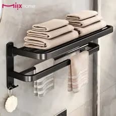 Toalheiro para banheiro Suporte para toalhas Porta Toalha Aço Inoxidável Design Elegante 70cm