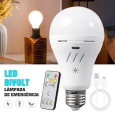 Lâmpada LED Emergência Bulbo E27 Iluminação Inteligente De Emergência Recarregável