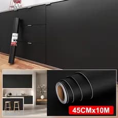 Papel de Parede Papel Adesivo Preto Autoadesivo Decorativo Moveis 3M X 45CM Para Sala e Quarto