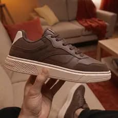 Tenis Masculino Casual E2204 Couro Sintético Sapatenis Costura Reforçada Trabalho Passeio Confortável