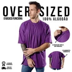 Camiseta 100% Algodão Oversized Basica Streetwear Masculina Unissex