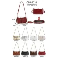 Bolsa de Ombro Feminino Alga Qualidade Alças Transversal CML6010