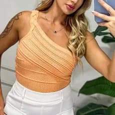 blusa nula manga trancada