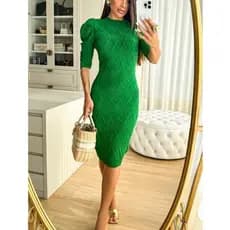Vestido feminina  modal com fio berim
