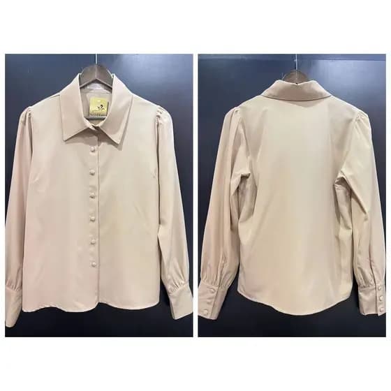 Camisa Socia Manga longa Com Botões Forrado