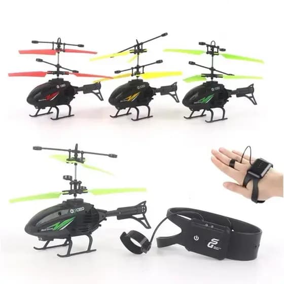 Helicóptero Recarregável Usb ComControle Remoto De Pulso Ideal Para as Crianças que Amam se Divertir