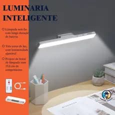 Luminária Inteligente Recarregável LED（3 EM 1）3000K/4000K/6500K Com ou Sem Controle Remoto Type-C