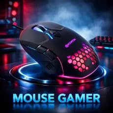 Mouse Gamer Profissional RGB 7 Botões Avago 5050 Cabo 1,8m Switch:Omron  (SALDO - LER A DESCRIÇÃO)