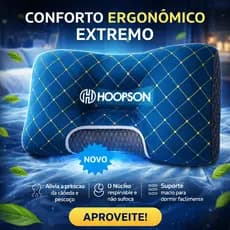 Travesseiro Ortopédico Cervical Fino Ergonômica de Algodão Tricotado para Pescoço e Coluna COR AZUL